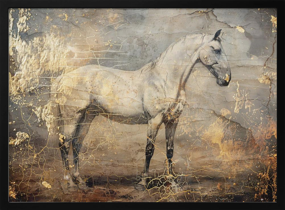 Paard Vintage Kunstillustratie 06 | Poster