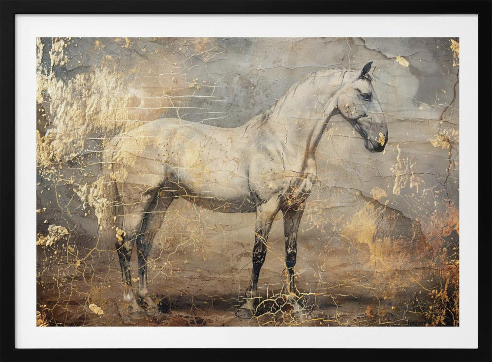 Paard Vintage Kunstillustratie 06 | Poster