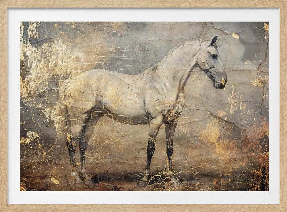 Paard Vintage Kunstillustratie 06 | Poster