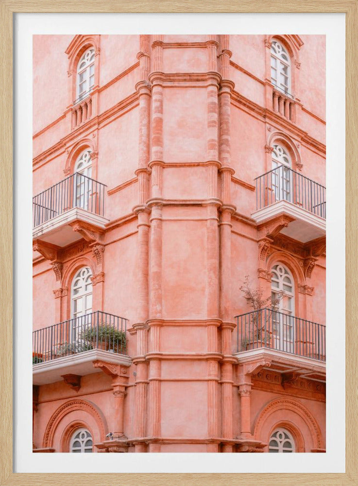 Pastelroze Umbrië | Reisfotografie Italië | Poster
