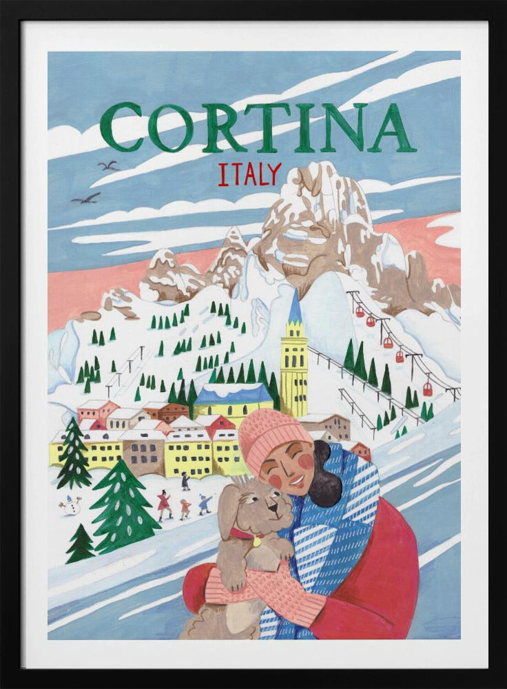 Reisposter Vrouw in Cortina, Italië | Poster