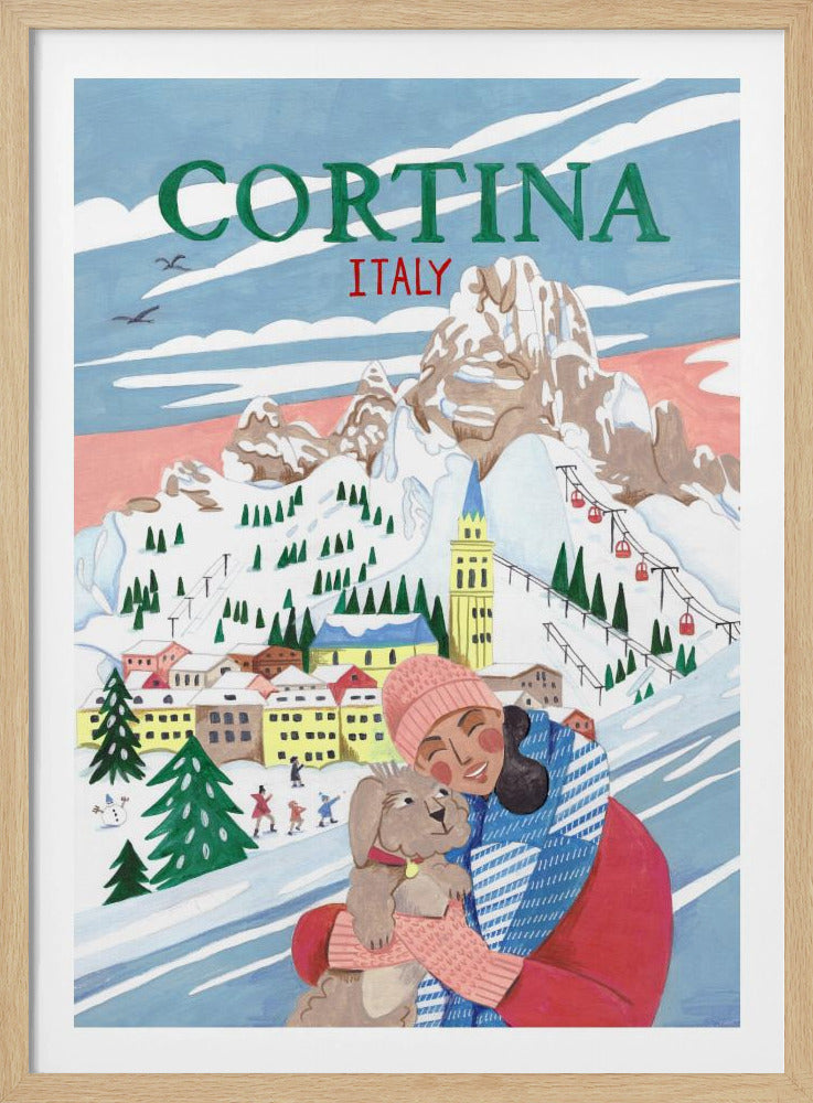 Reisposter Vrouw in Cortina, Italië | Poster