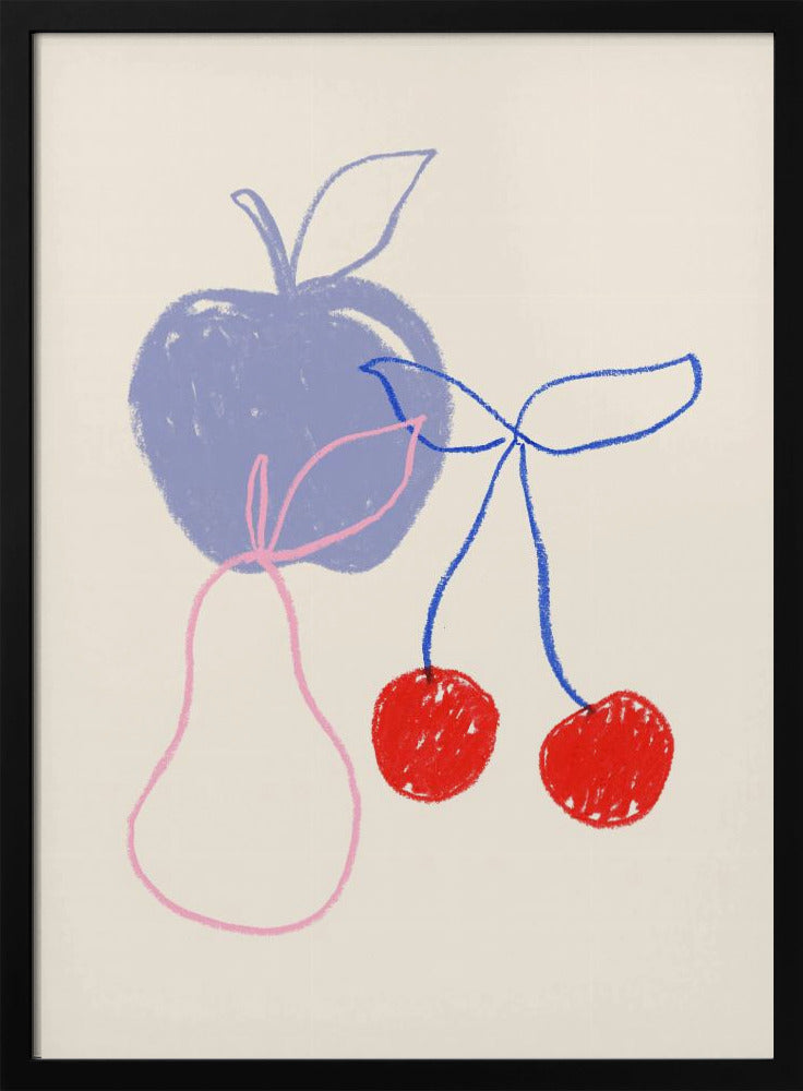 Appel, kers en peer | Poster