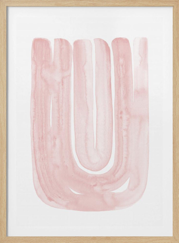 Abstracte Blush Curves | Poster