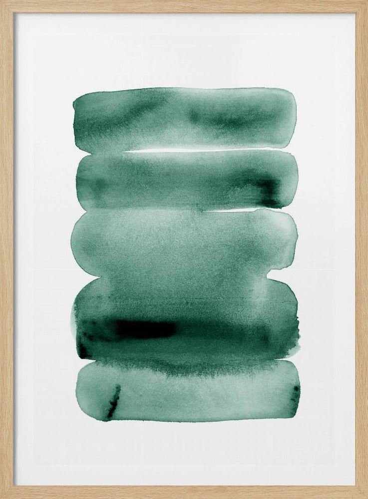 Abstracte groene strepen | Poster
