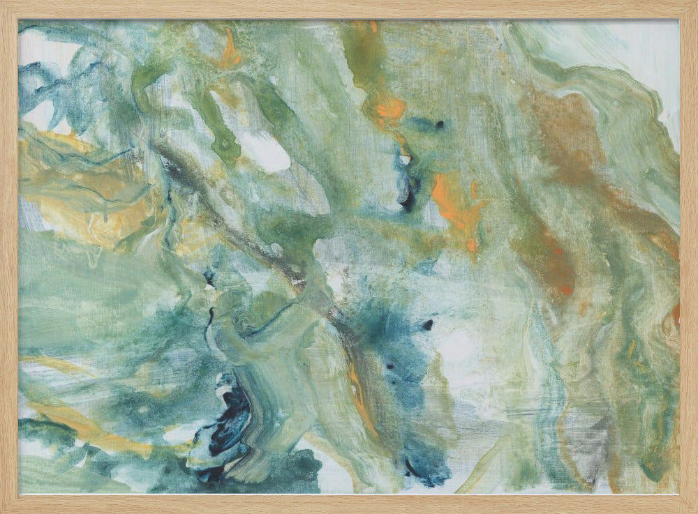 Blauwe abstracte vormen | Poster