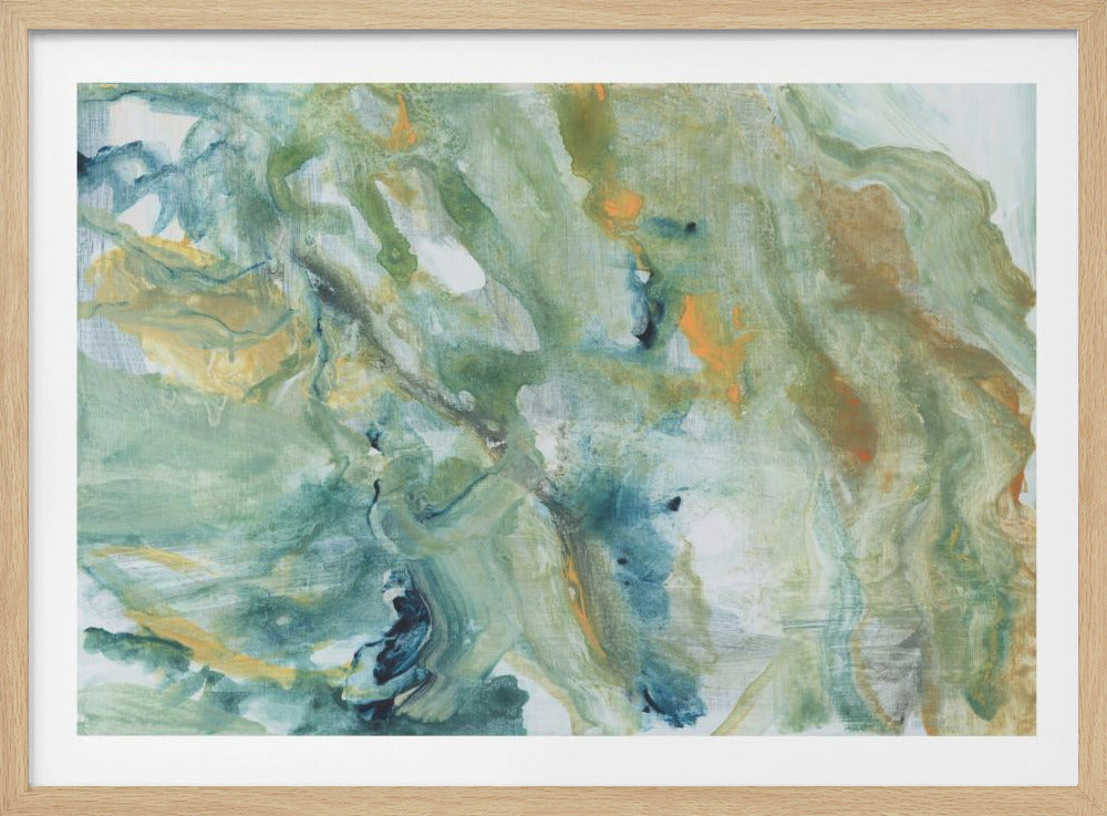 Blauwe abstracte vormen | Poster
