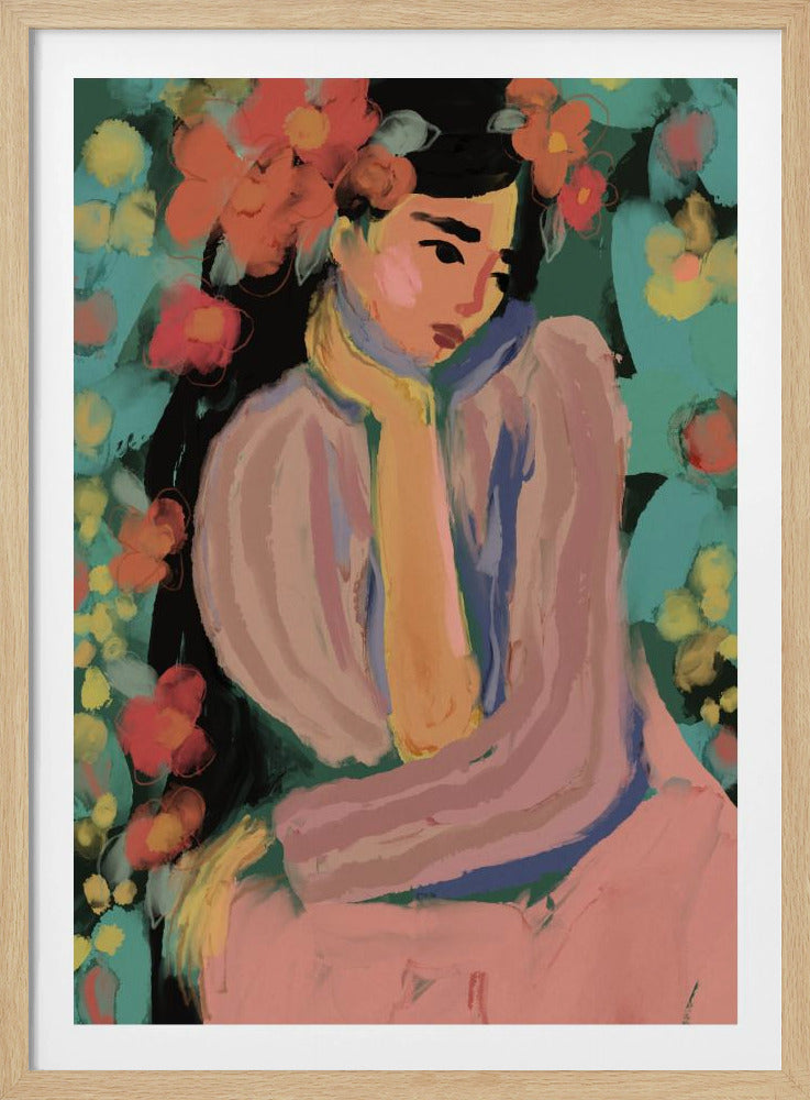 Peinzende Bloemen | Poster