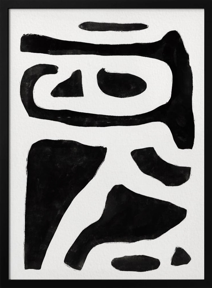 Zwart-wit abstract | Poster