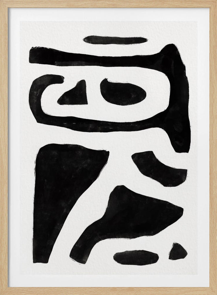 Zwart-wit abstract | Poster