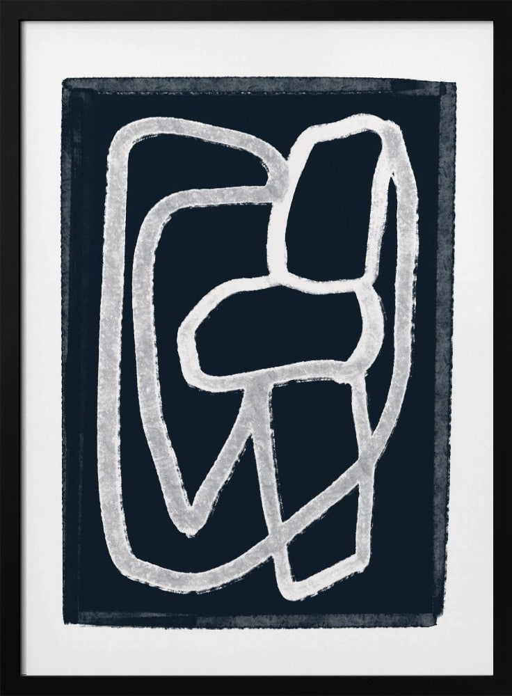 Marine abstracte lijnen | Poster