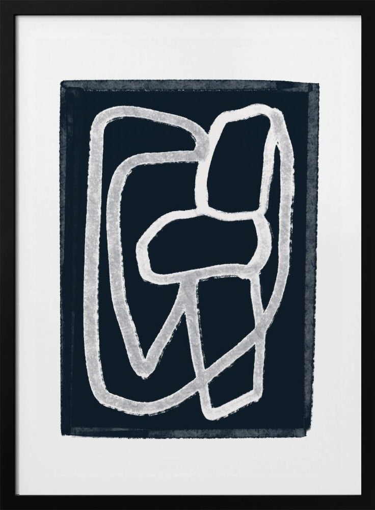Marine abstracte lijnen | Poster