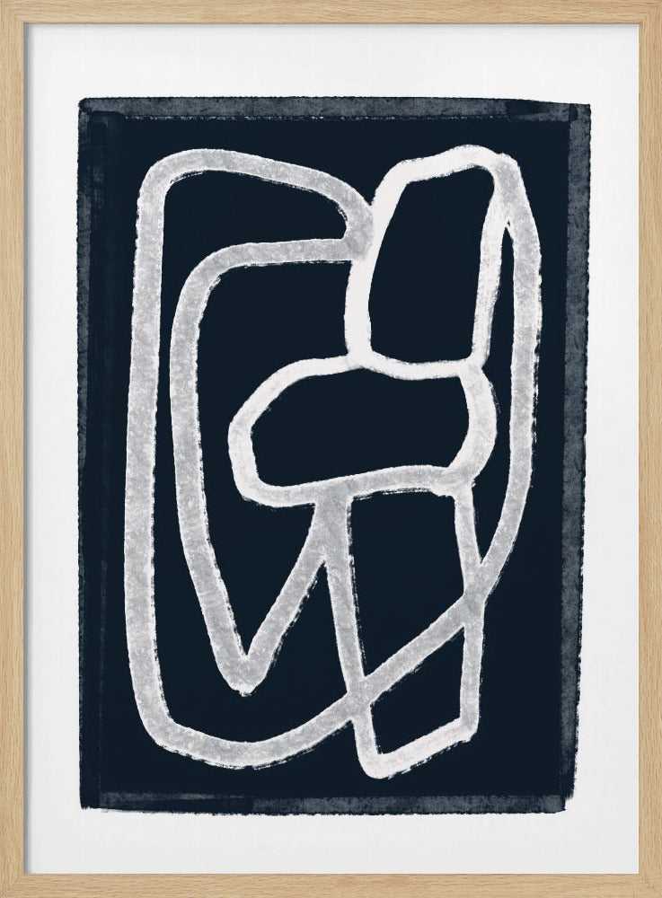 Marine abstracte lijnen | Poster