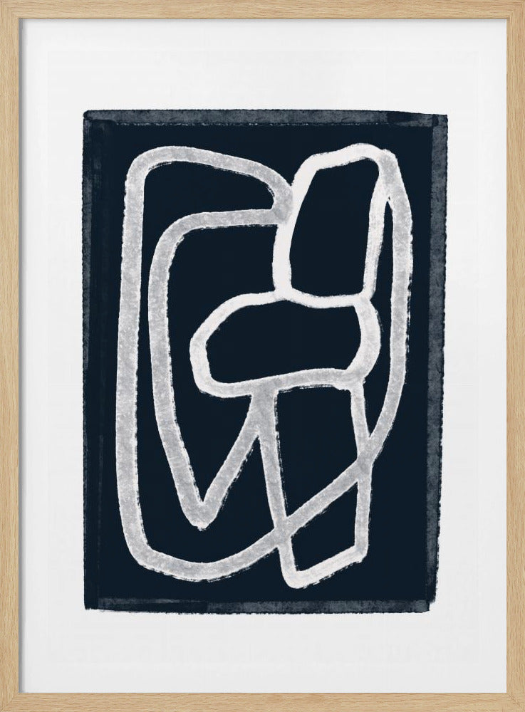 Marine abstracte lijnen | Poster