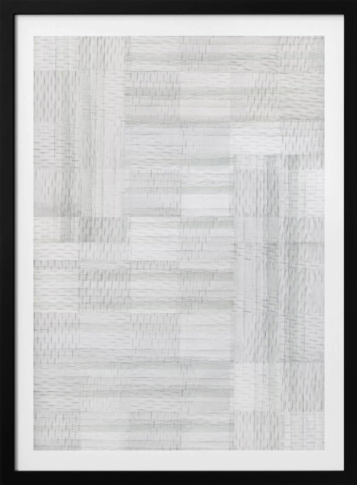 Witte Geweven Blokken 1 | Poster