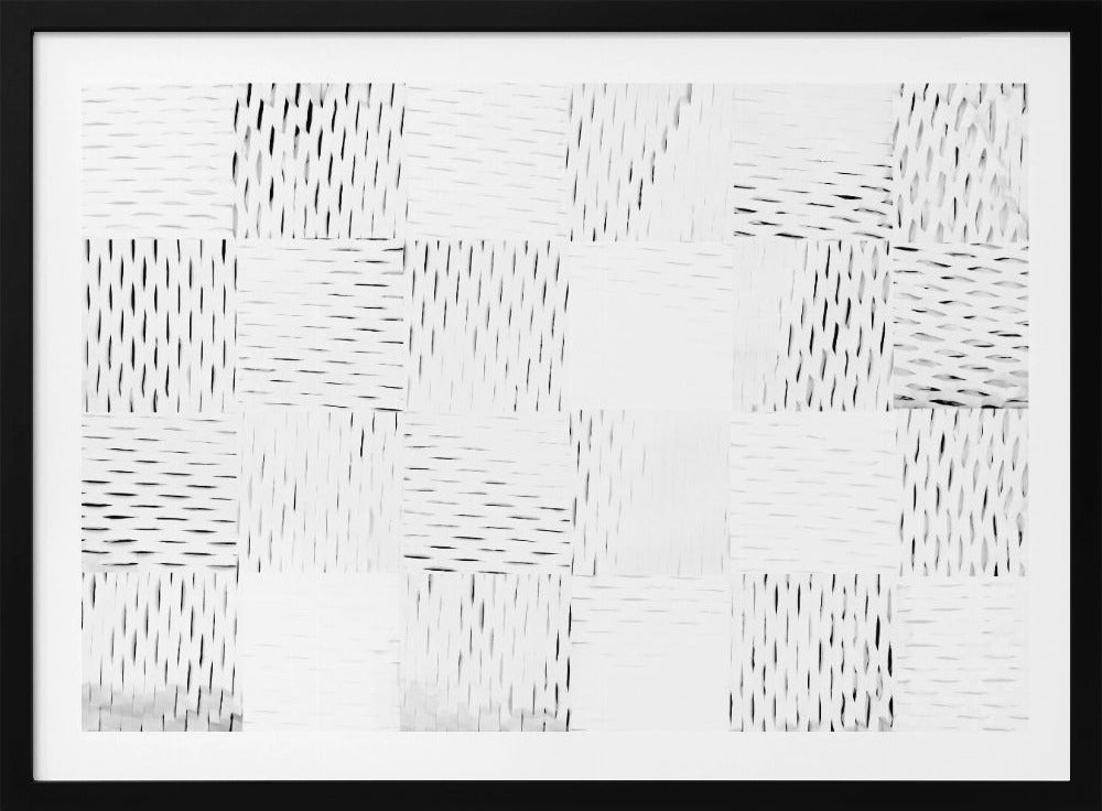 Witte Geweven Blokken 4 | Poster