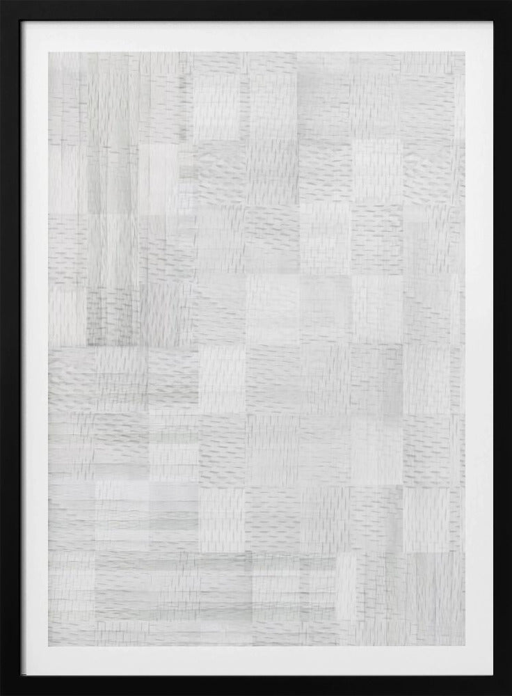 Witte Geweven Blokken 3 | Poster