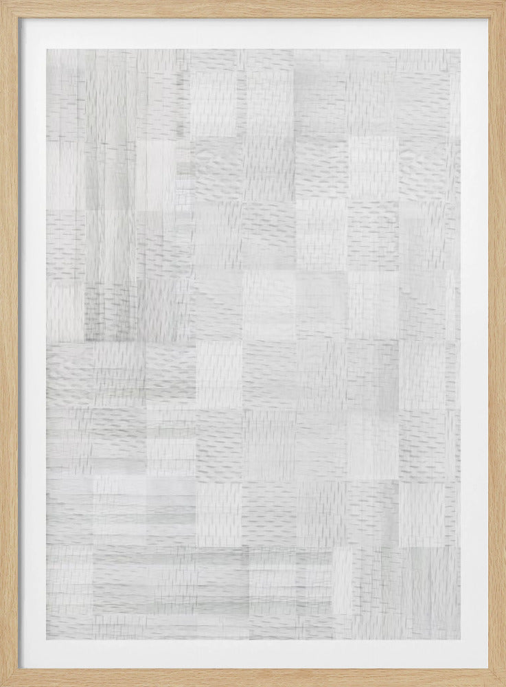 Witte Geweven Blokken 3 | Poster