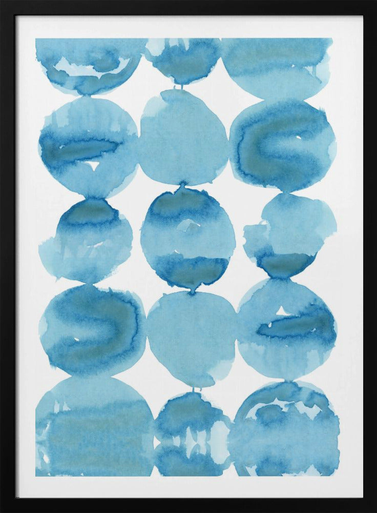 Blauwe aquarel 1 | Poster