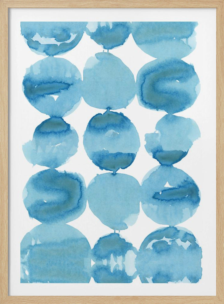 Blauwe aquarel 1 | Poster