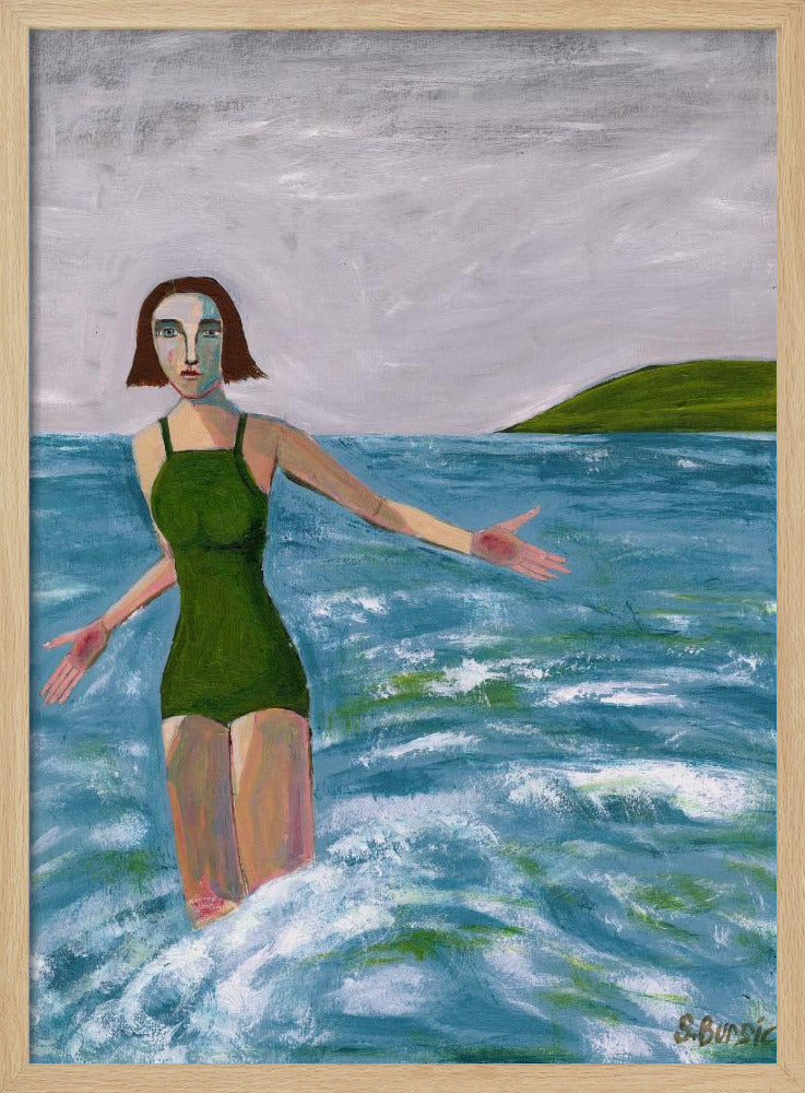 Vrouw aan zee | Poster