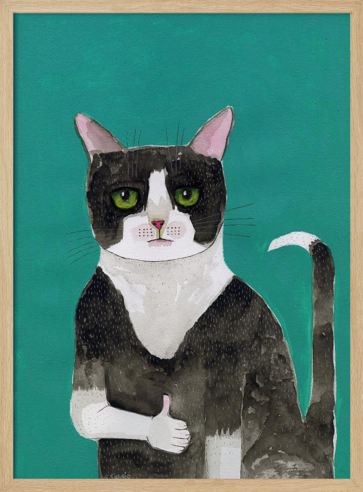 Kat duimen omhoog | Poster