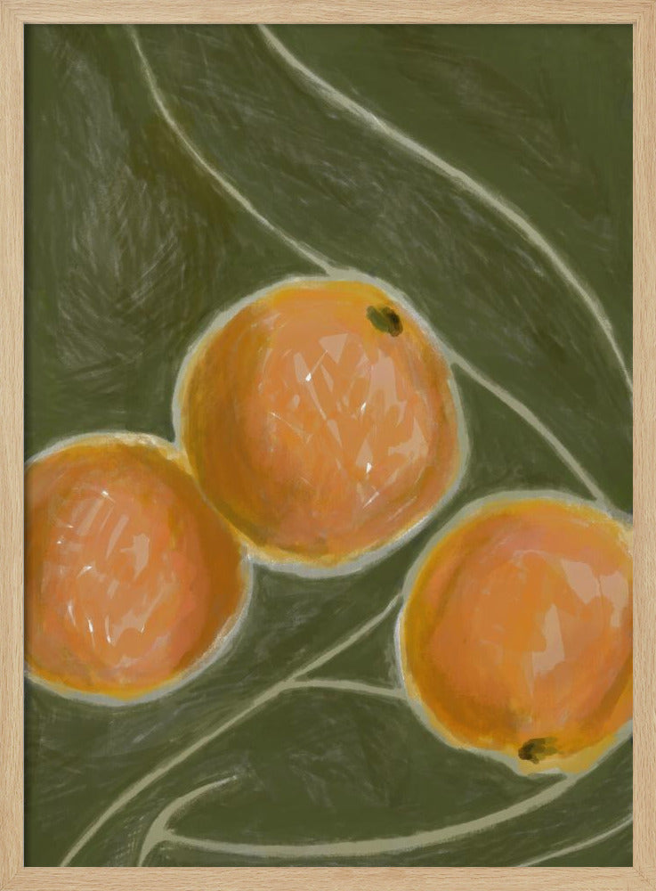 KH Studio - De kleuren oranje en groen | Poster