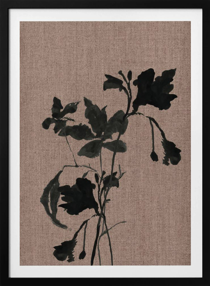 Zwarte bloemen 3 | Poster