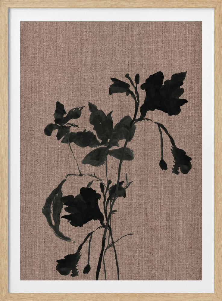 Zwarte bloemen 3 | Poster