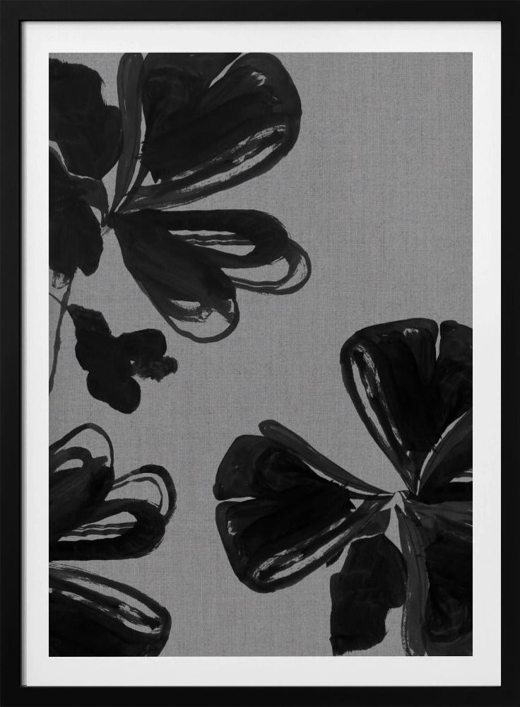 Zwarte bloemen 4 | Poster