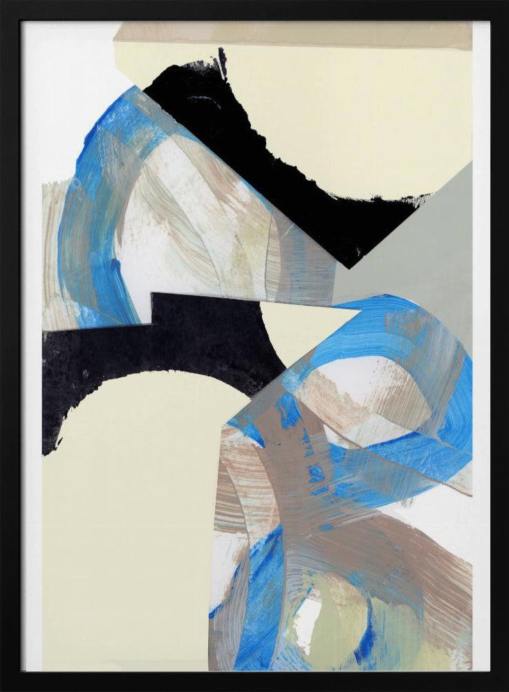 Blauw Neutraal Beige Zwart 1 | Poster