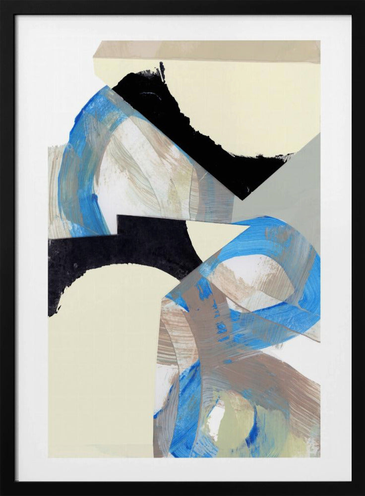 Blauw Neutraal Beige Zwart 1 | Poster