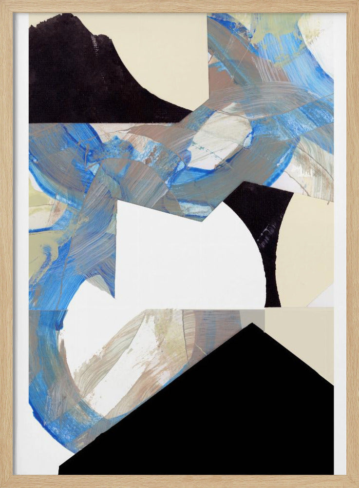 Blauw Neutraal Beige Zwart 2 | Poster