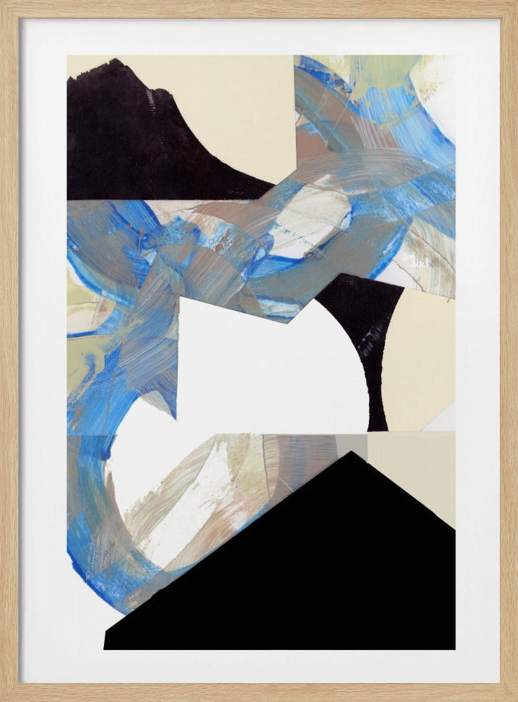 Blauw Neutraal Beige Zwart 2 | Poster