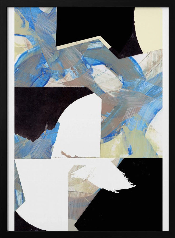 Blauw Neutraal Beige Zwart 3 | Poster