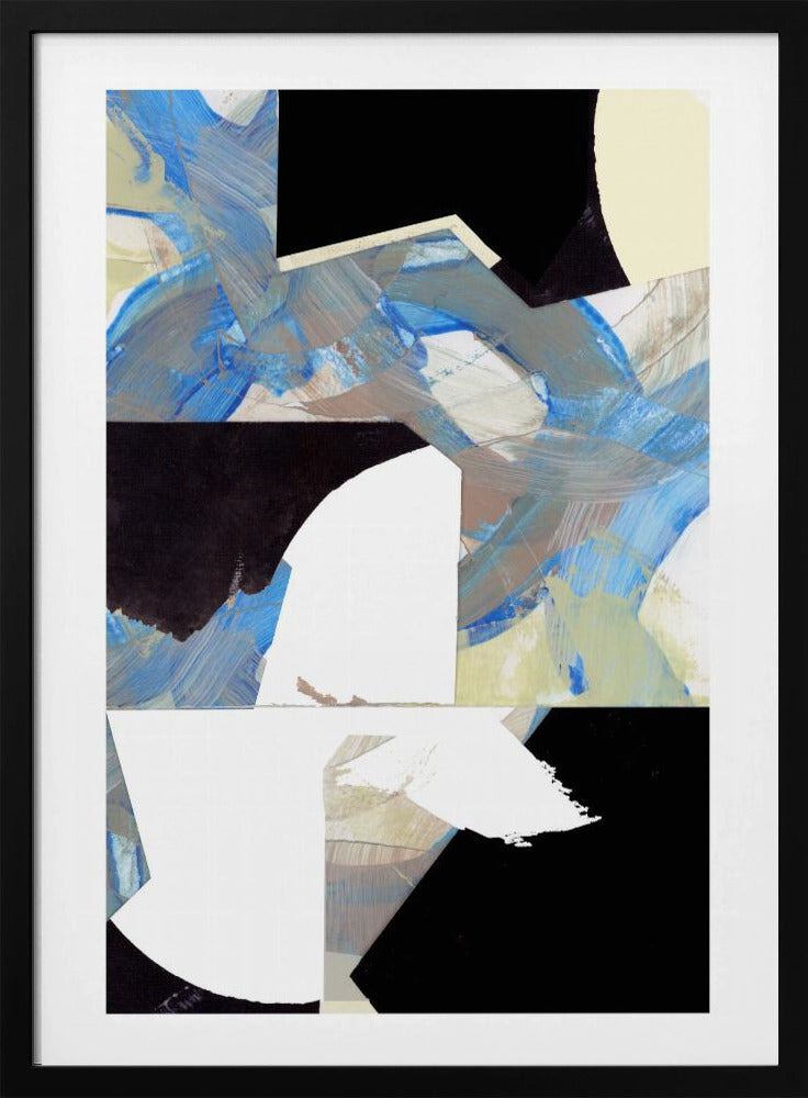 Blauw Neutraal Beige Zwart 3 | Poster