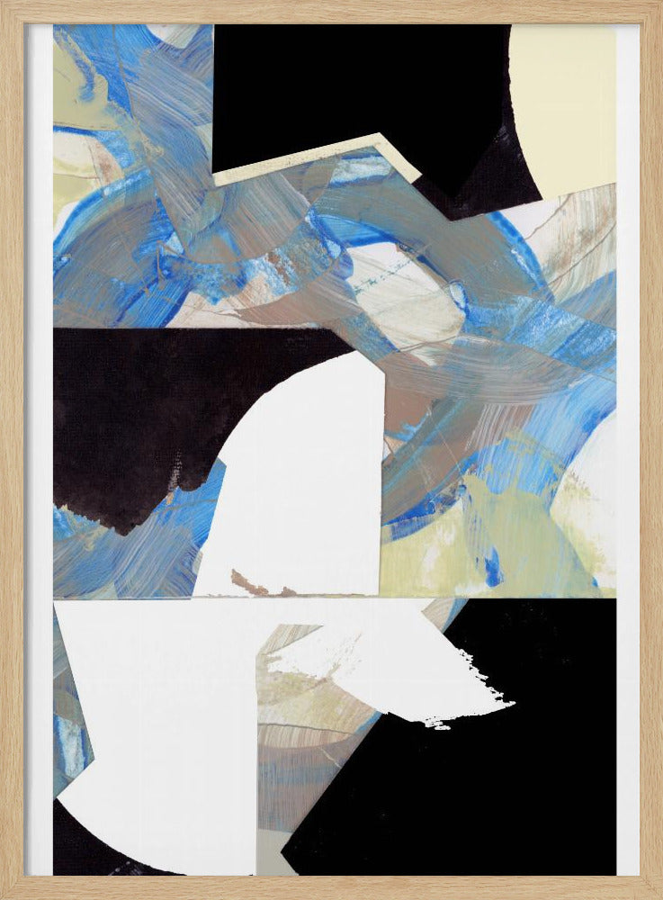 Blauw Neutraal Beige Zwart 3 | Poster