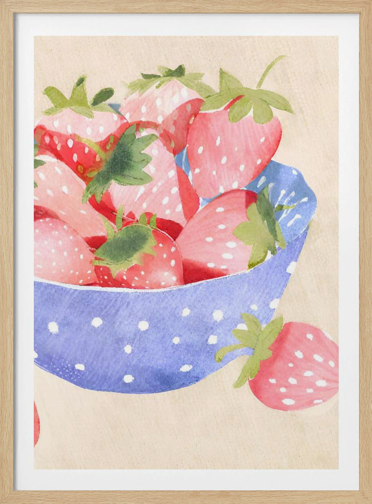 Aardbeeren in Schale | Poster