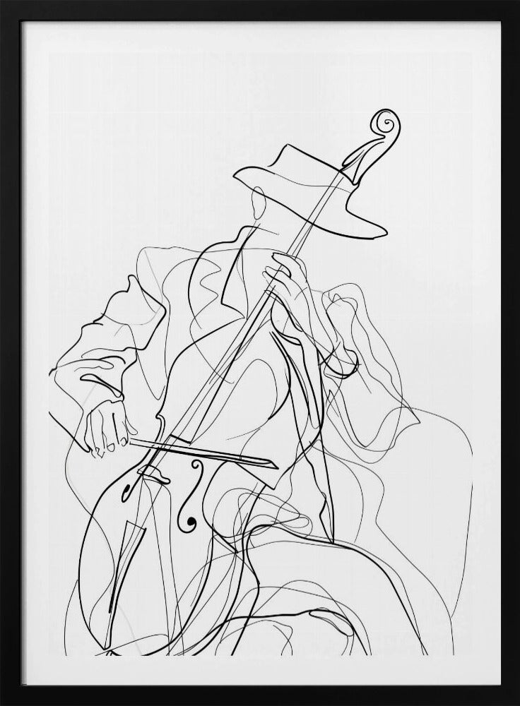 Line Art Muzikant 1 | Poster