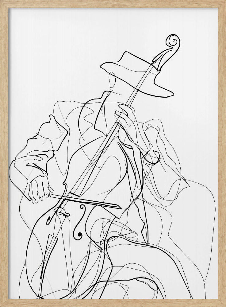Line Art Muzikant 1 | Poster