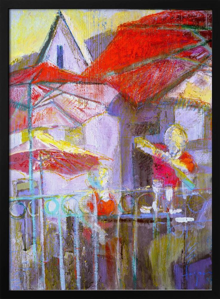 Rode paraplu's | Poster