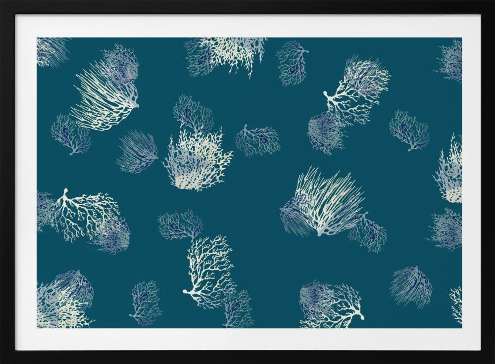 Blauwe Koraalmix | Poster