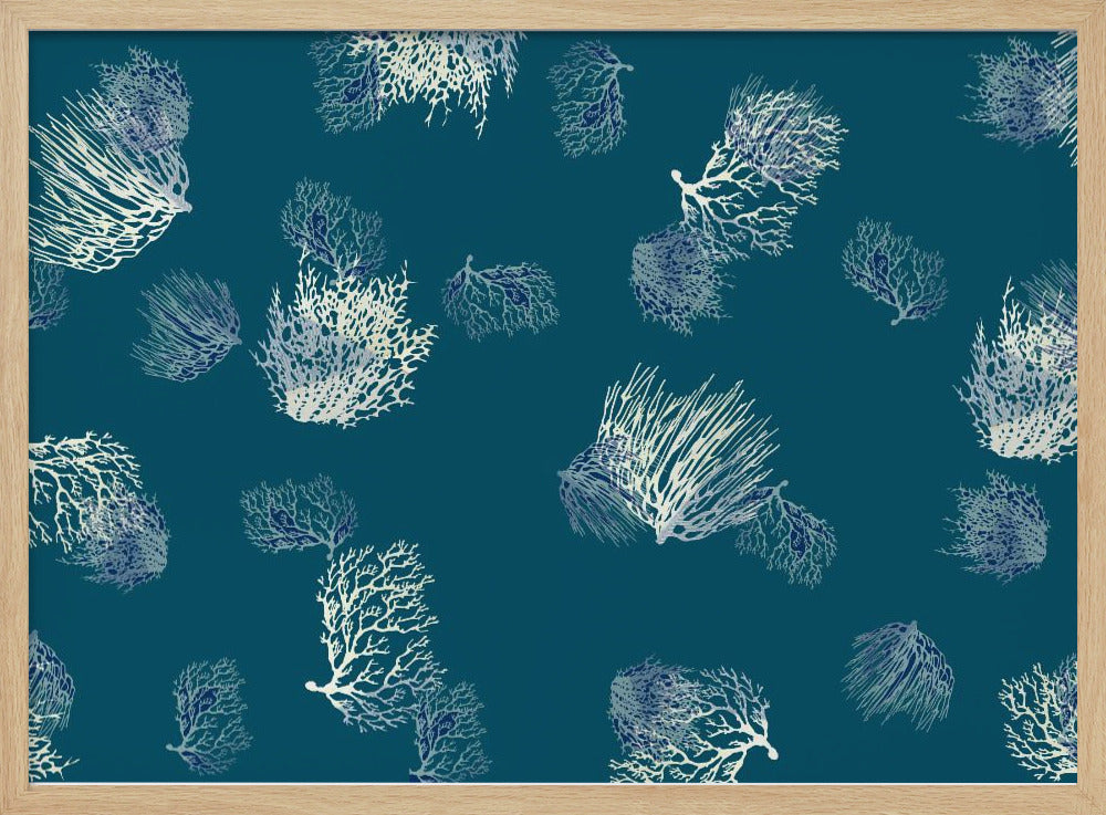 Blauwe Koraalmix | Poster