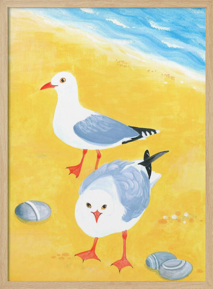 Meeuwen aan zee | Poster