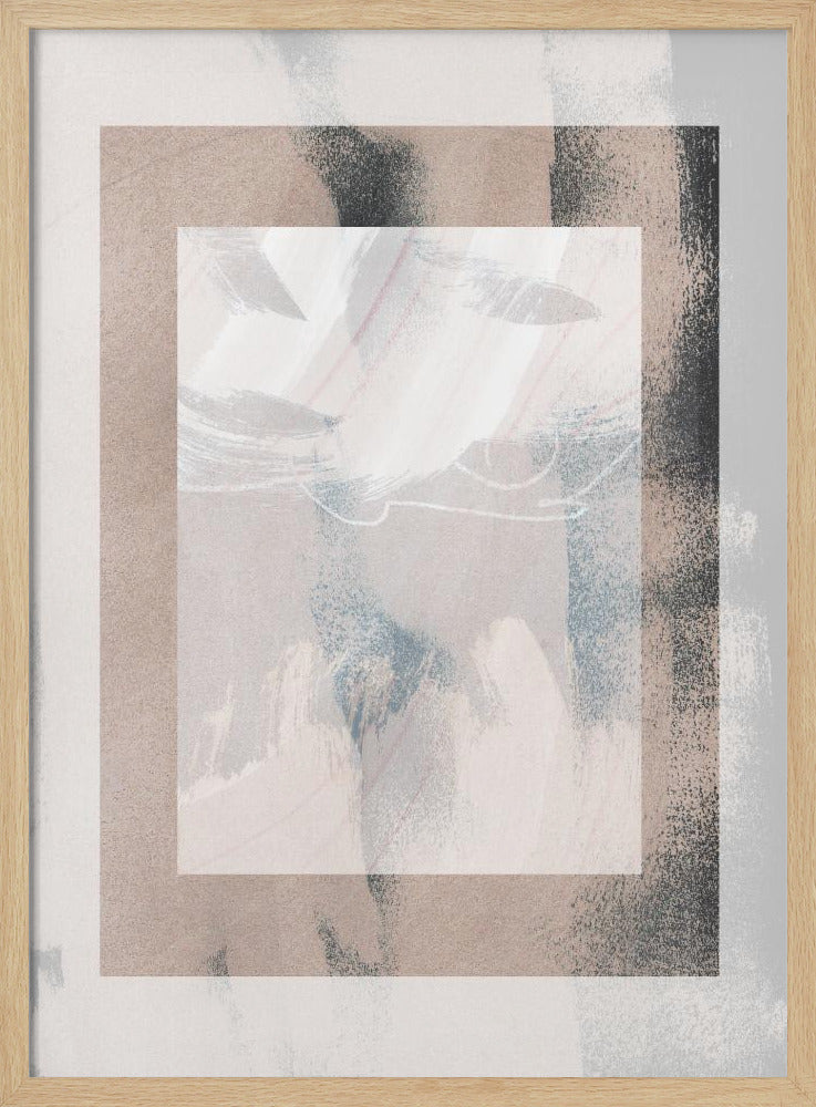 Abstracte penseelstreken 17 | Poster