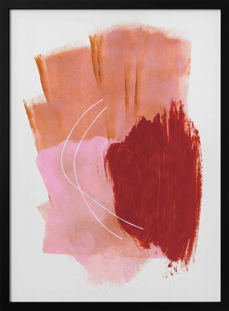 Abstracte penseelstreken 54 | Poster