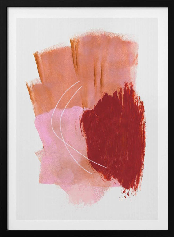 Abstracte penseelstreken 54 | Poster