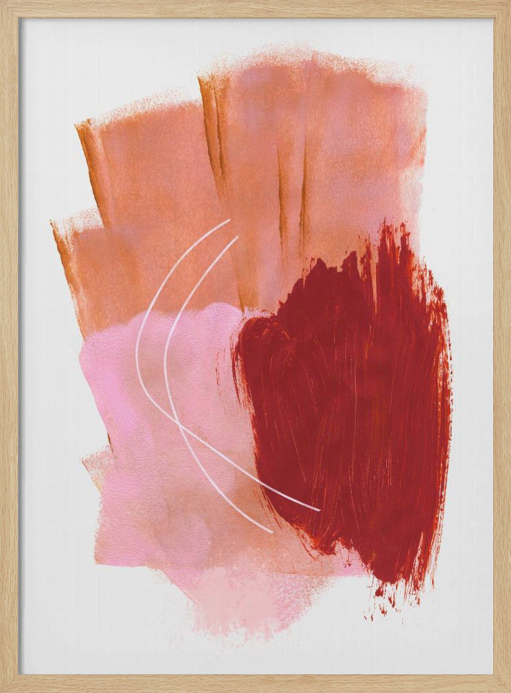Abstracte penseelstreken 54 | Poster