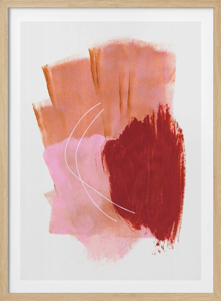 Abstracte penseelstreken 54 | Poster