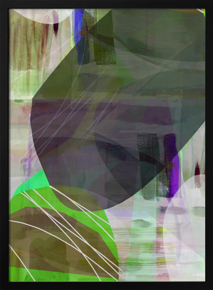 Abstracte groene vormen 1 | Poster